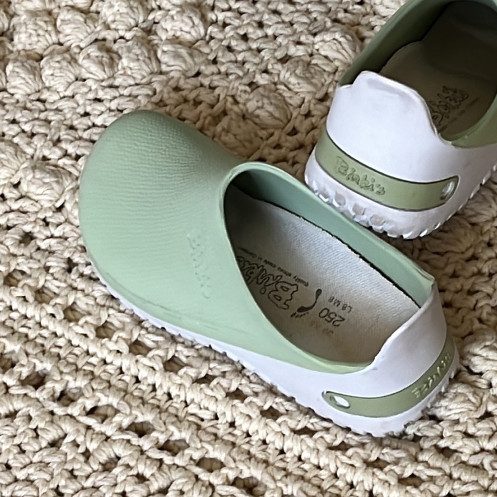 Birkenstock Unisex Professional Birki Clog sage mint foam green&white vintage